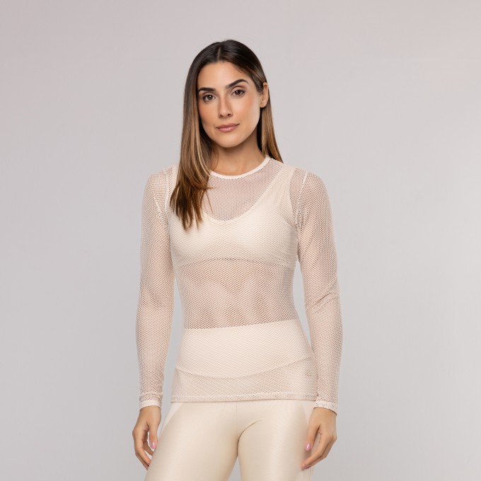 Blusa Manga Longa Tela