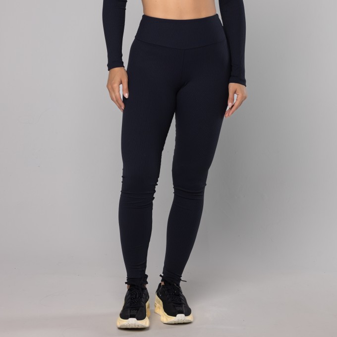 Legging Básica Cos Alto Rib Preto