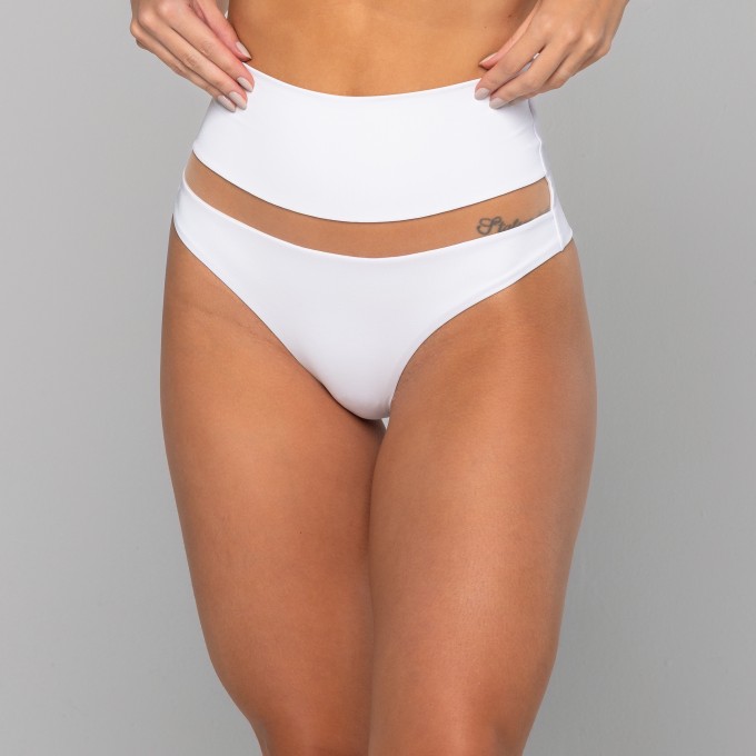 Calcinha Hot Pant Recorte Luna Branca