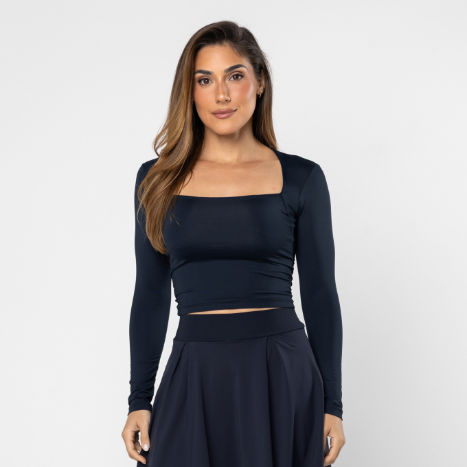 Blusa Decote Reto Sense Preta