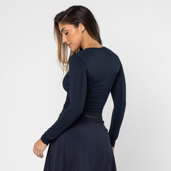 Blusa Decote Reto Sense Preta